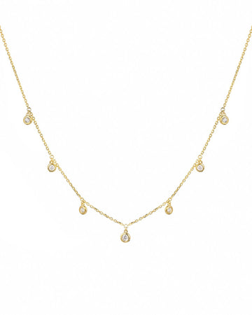 Drop Necklace with Prong-Set Crystal