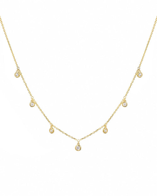 Drop Necklace with Prong-Set Crystal