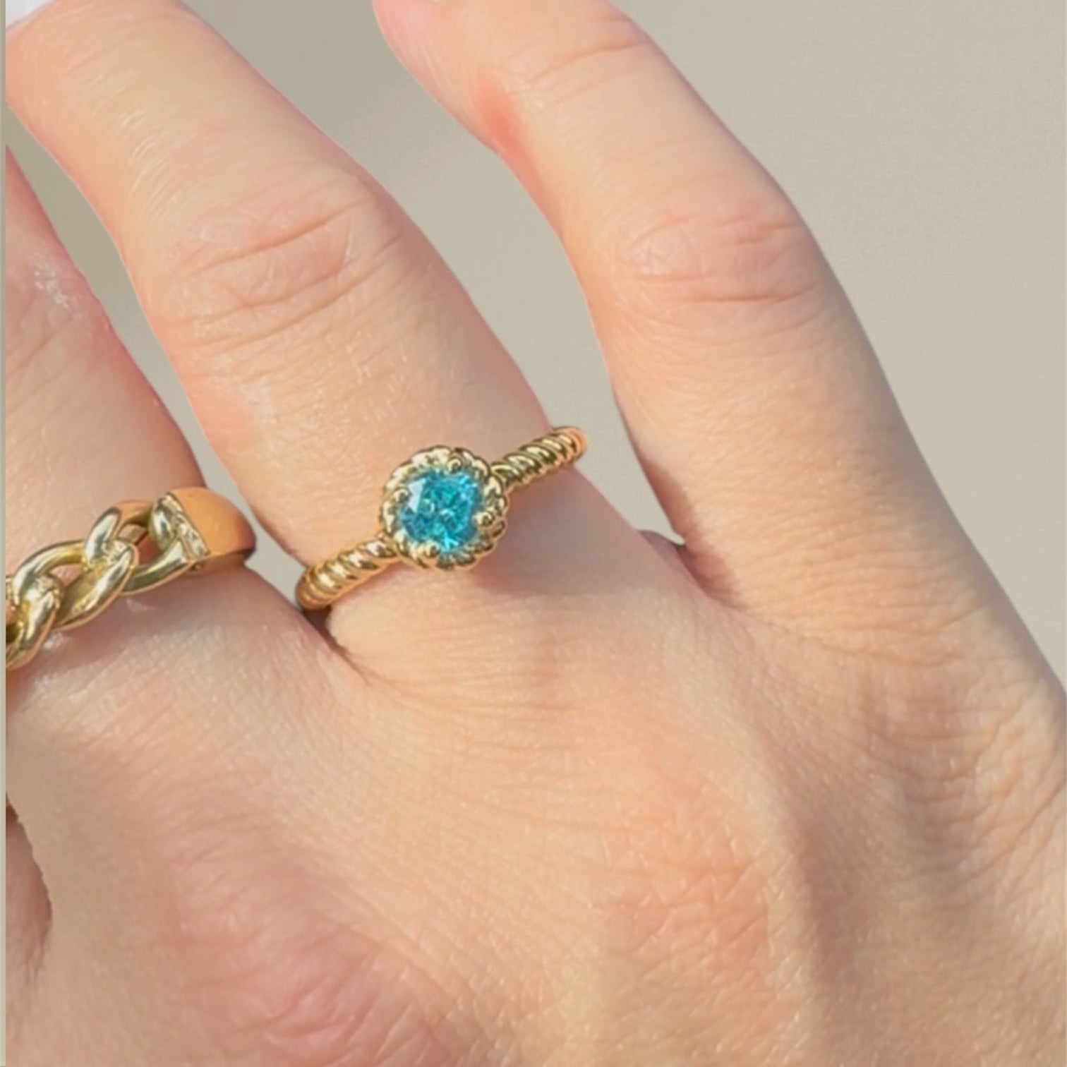Aquamarine Birthstone Ring