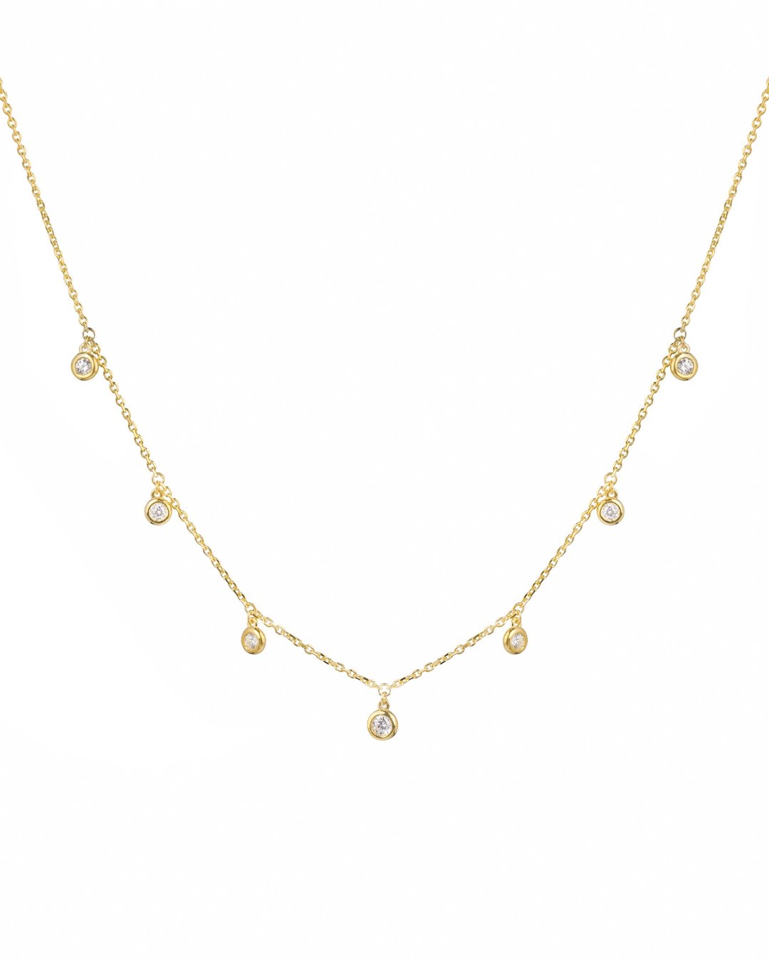 Drop Necklace with Prong-Set Crystal