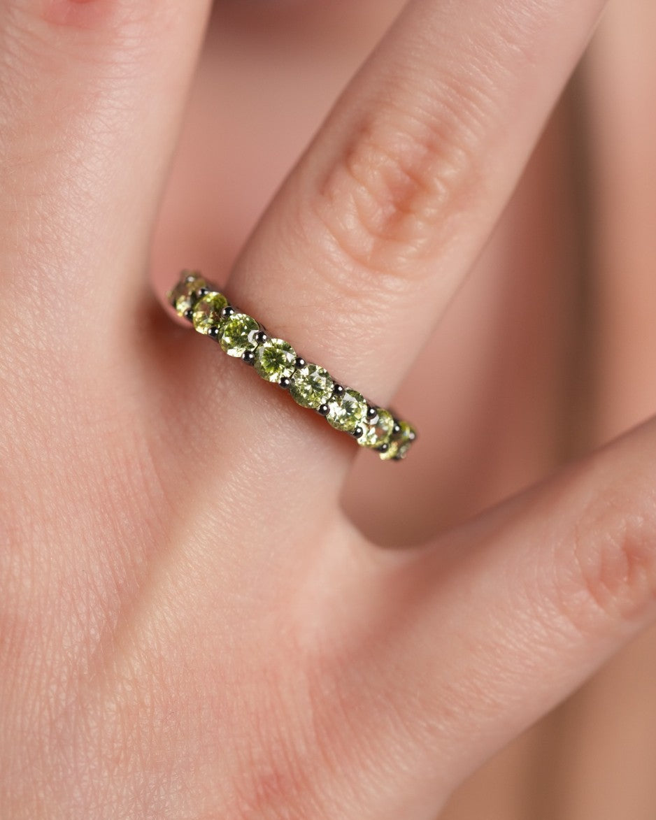 Peridot Eternity Band Ring