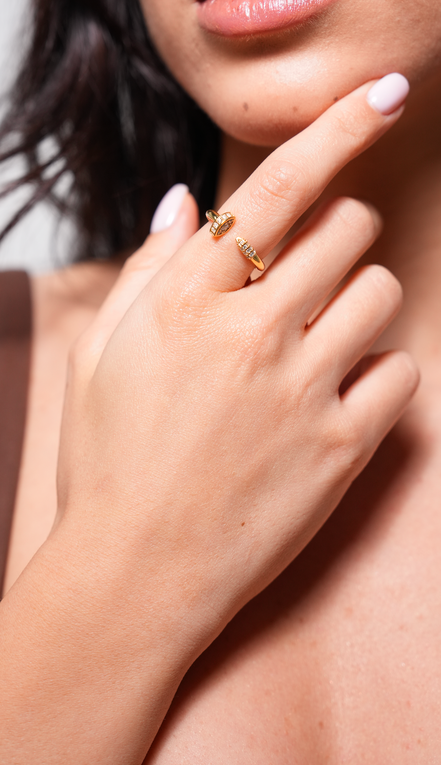 Bague chaîne cubaine - Argent